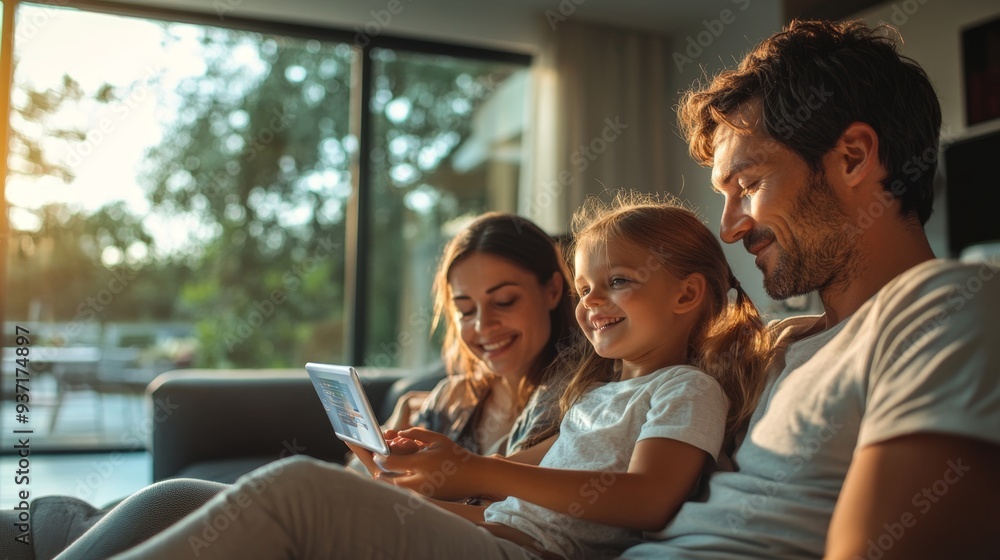 Happy Family Relaxing at Home Happy Family Relaxing at Home