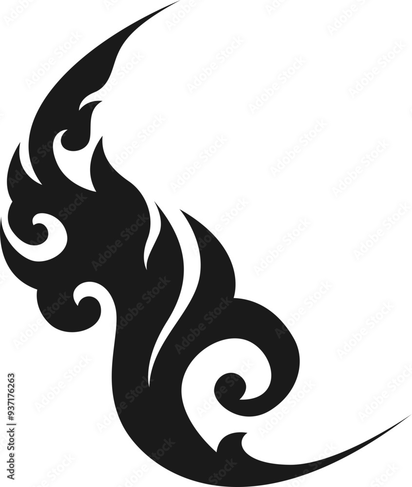 Tribal Moon Tattoo Element Tribal Moon Tattoo Element