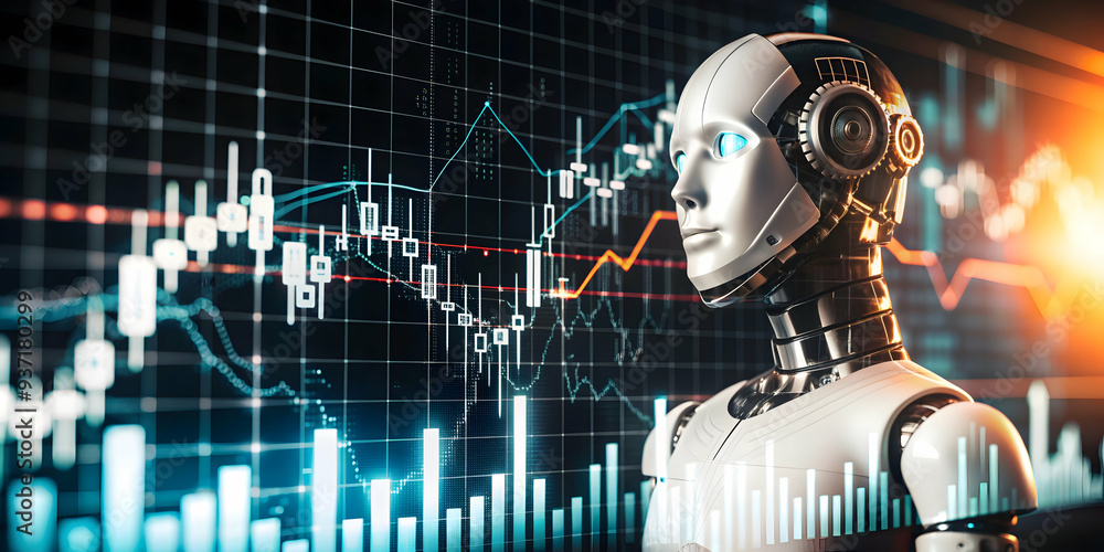 3D Icon as AI algorithm and investment chart concept as An AI algorithm icon paired with an investment chart symbolizing the role of AI in analyzing and optimizing investments perfect for isolated vec 3D Icon as AI algorithm and investment chart concept as An AI algorithm icon paired with an investment chart symbolizing the role of AI in analyzing and optimizing investments perfect for isolated vec