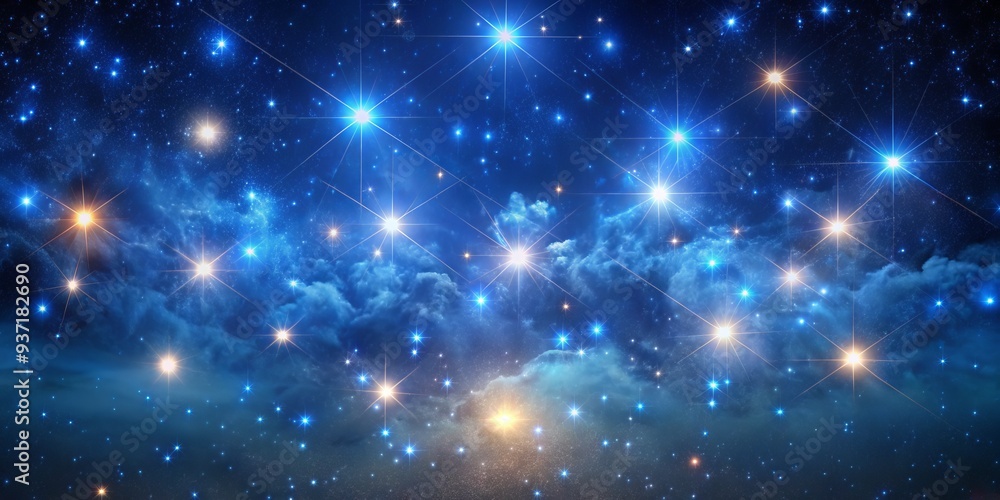 Celestial Tapestry A Vivid Night Sky with Glowing Stars and Wispy Clouds, Night Sky , Galaxy , Starry , Space Celestial Tapestry A Vivid Night Sky with Glowing Stars and Wispy Clouds, Night Sky , Galaxy , Starry , Space