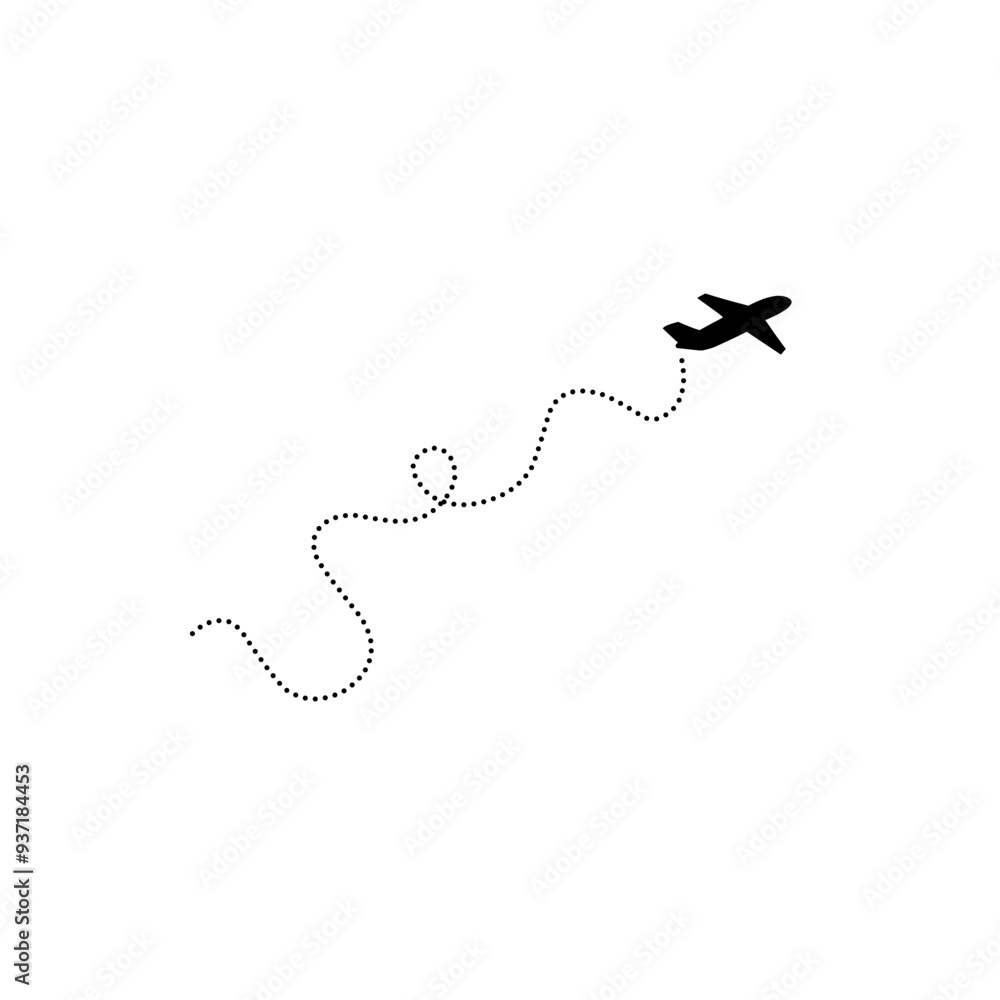airplane flight route icon airplane flight route icon