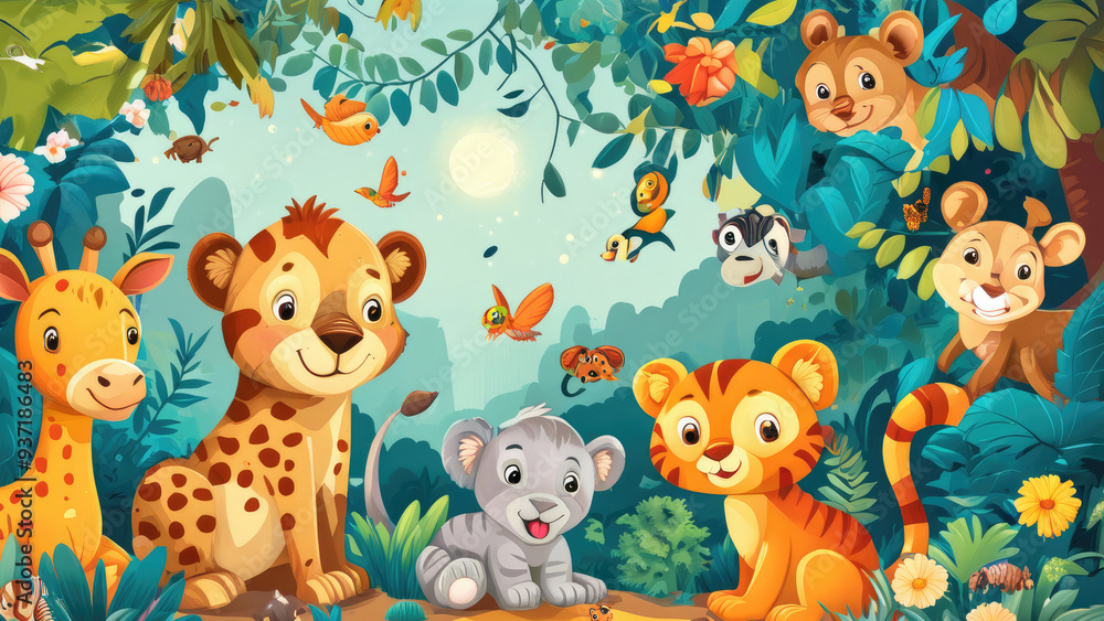 Versatile Cover Design Featuring Zoo Animals: Creative and Engaging Versatile Cover Design Featuring Zoo Animals: Creative and Engaging