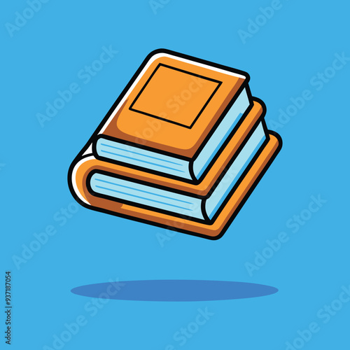Cartoon Vector Icon Illustration of Books