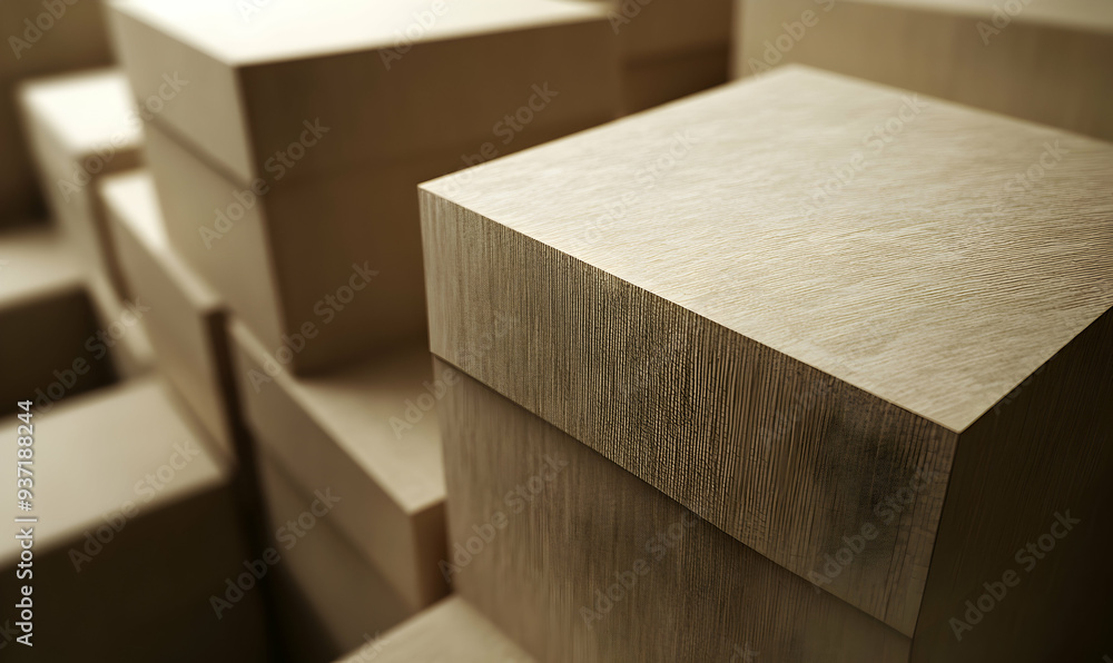 Abstract close-up of a stack of wooden boxes, showcasing the texture and grain of the wood. Abstract close-up of a stack of wooden boxes, showcasing the texture and grain of the wood.