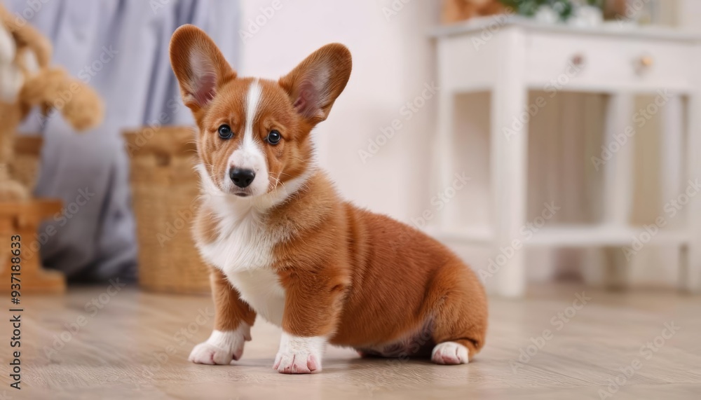 Adorable Corgi Puppy with Big Ears Adorable Corgi Puppy with Big Ears