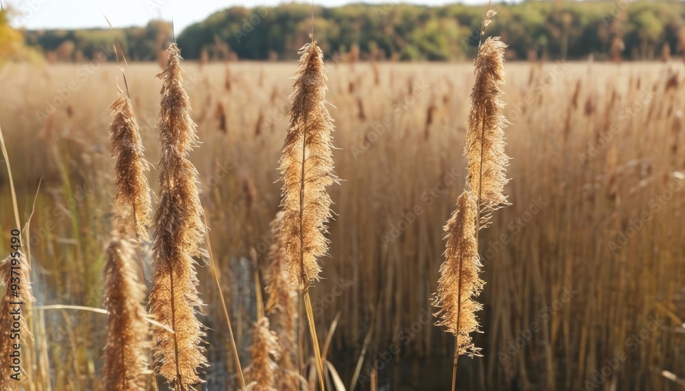 Fototapeta premium Autumns golden whispers in the field