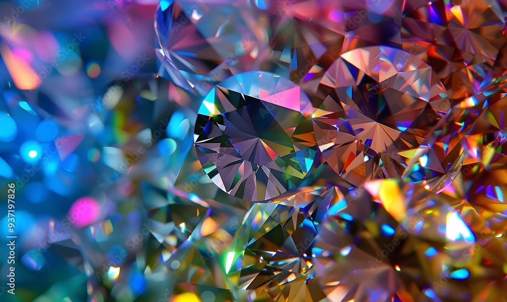 diamond texture closeup and kaleidoscope. diamond texture closeup and kaleidoscope.