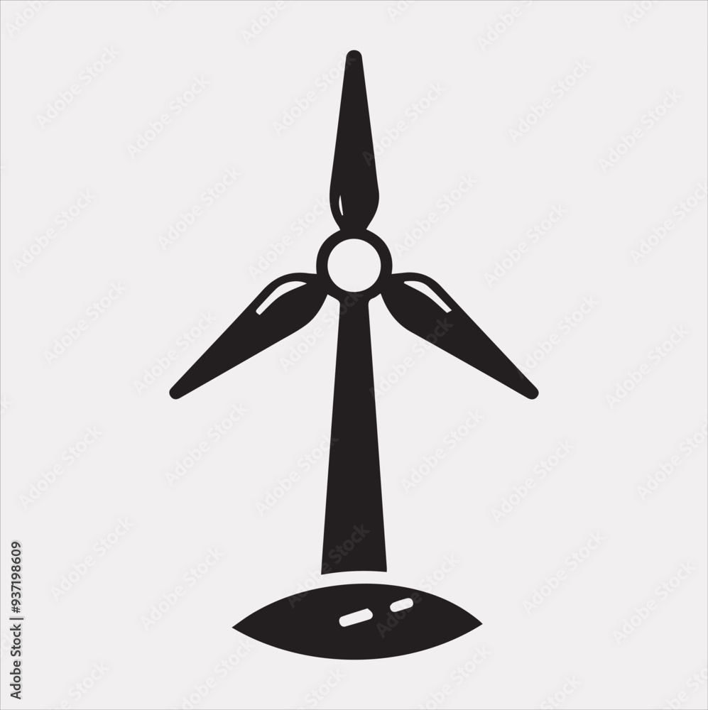 wind power Icon Vector silhouette illustration icon on a white background wind power Icon Vector silhouette illustration icon on a white background