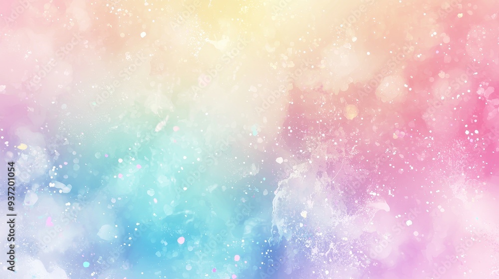 A dreamy, colorful abstract background with soft pastel hues and light speckles. A dreamy, colorful abstract background with soft pastel hues and light speckles.