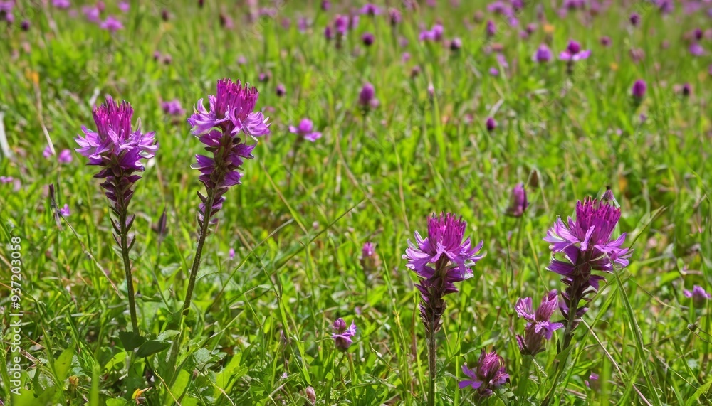 Blooming beauty in a field of green Blooming beauty in a field of green