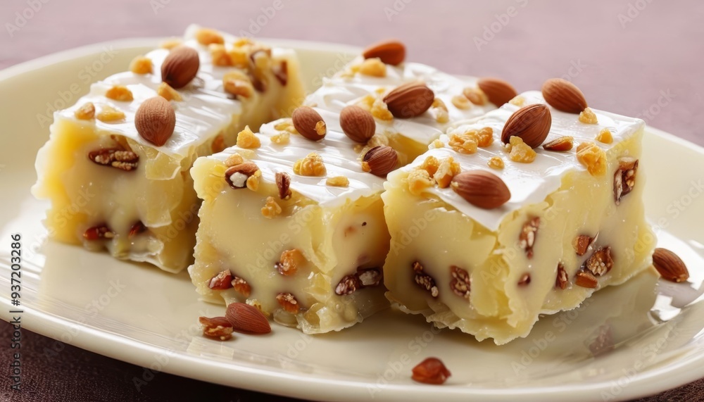 Deliciously indulgent dessert ready to be savored Deliciously indulgent dessert ready to be savored