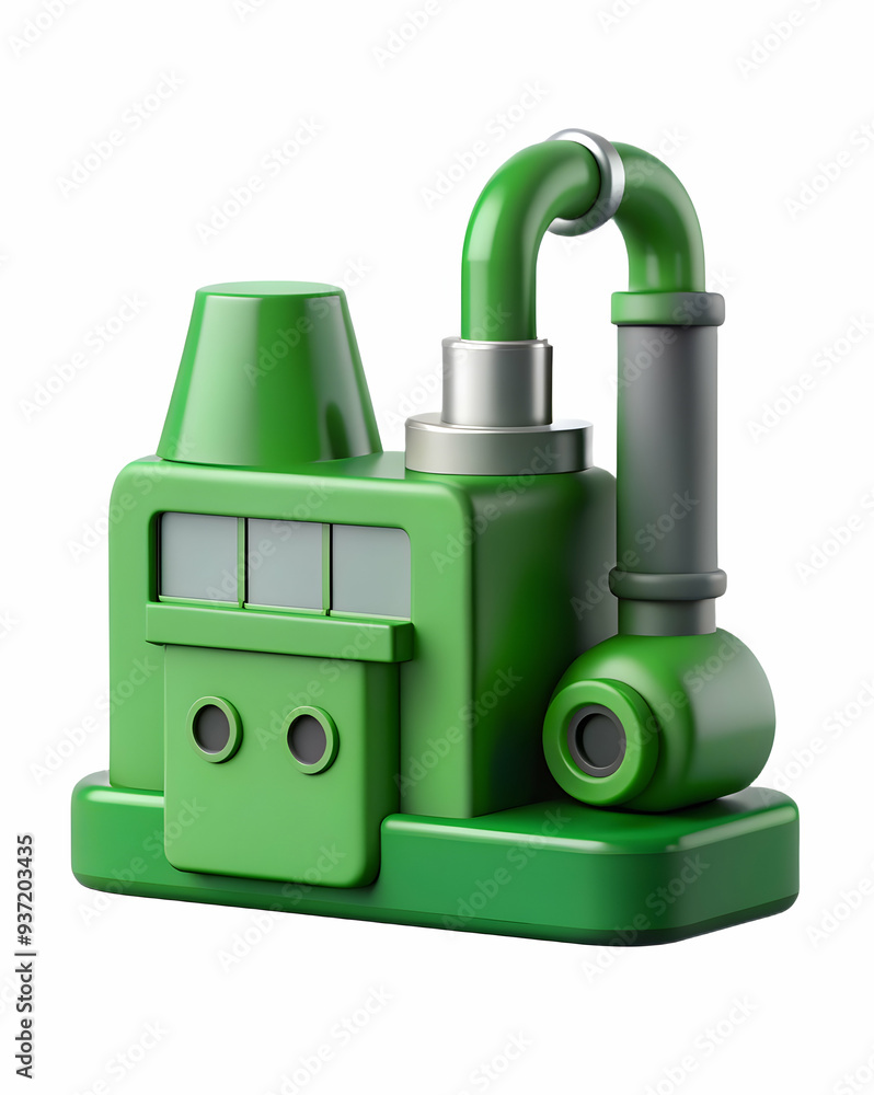 3D Icon as Green factory and industrial robot concept as A green factory paired with an industrial robot symbolizing the combination of sustainable facilities and automation in manufacturing ideal for 3D Icon as Green factory and industrial robot concept as A green factory paired with an industrial robot symbolizing the combination of sustainable facilities and automation in manufacturing ideal for