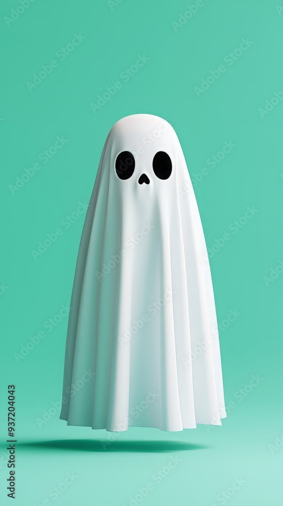 A playful, cartoonish ghost figure with a simple design on a vibrant teal background, perfect for Halloween-themed projects. A playful, cartoonish ghost figure with a simple design on a vibrant teal background, perfect for Halloween-themed projects.