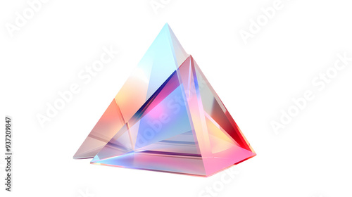 Free Download 3d crystal glass holographic effect isolated on transparent background - GFXLoad