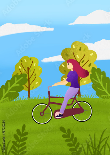child riding bicycle