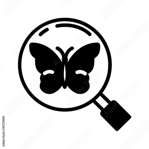 Vector solid black icon for  Entomologist