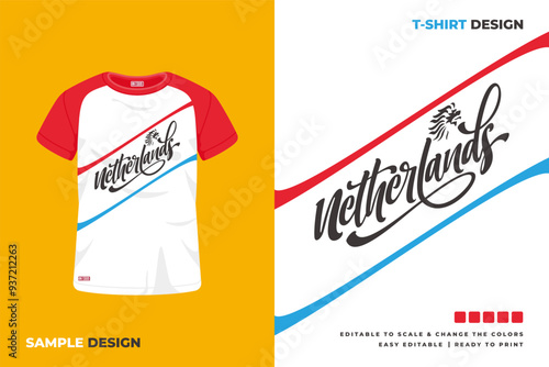 netherlands lettering t shirt design