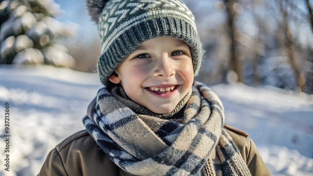 Happy Boy in Winter. Happy Boy in Winter.