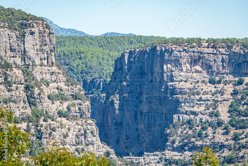 The scenic views of Tazı Canyon, impressive natural wonders, offering a peaceful and enchanting environment for visitors, an ideal destination for nature lovers, adventure seekers, and photogaphers. photo