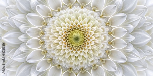 White Flower Mandala - Digital Art, Abstract, Floral, Symmetry, Pattern, flower, nature