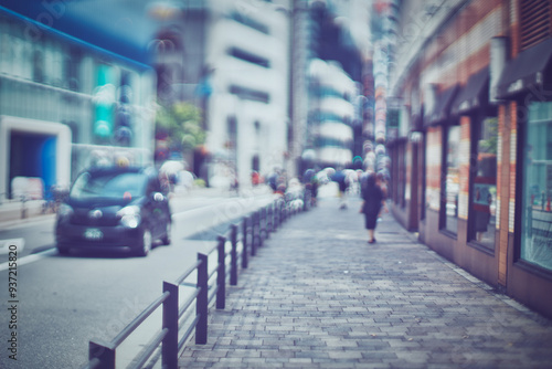 繁華街のぼかし風景