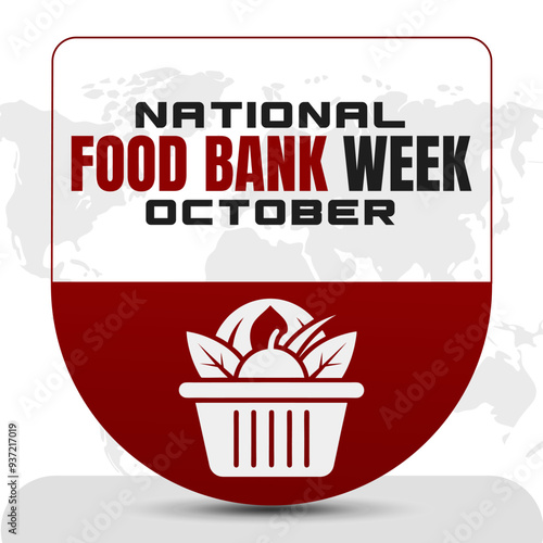 National Food Bank Week Charity and Donation Vector Design