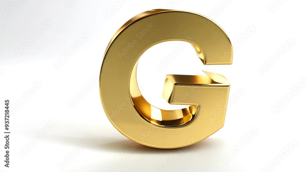 Golden Letter G Displayed Prominently on a Bright Background Generative AI Golden Letter G Displayed Prominently on a Bright Background Generative AI