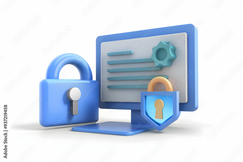 3D Icon as Social engineering breach and VPN concept as A social engineering breach icon paired with a VPN symbolizing the use of virtual private networks to secure data against social engineering bre 3D Icon as Social engineering breach and VPN concept as A social engineering breach icon paired with a VPN symbolizing the use of virtual private networks to secure data against social engineering bre