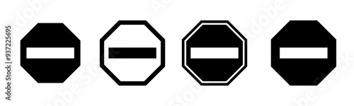 No entry sign set