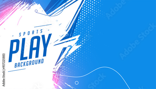 modern sports play vinyl background in brush stroke style