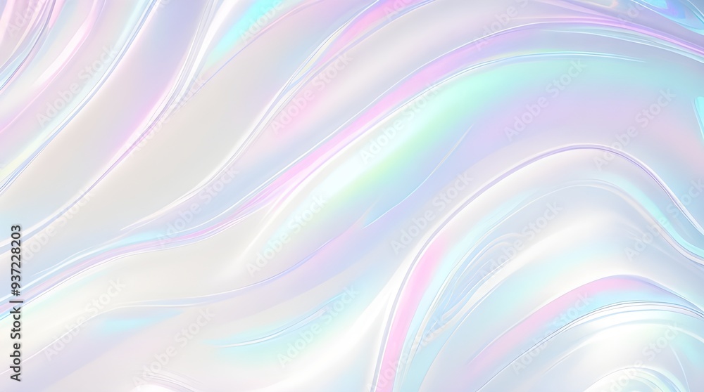 Holographic background seamless trendy iridescent light foil texture. Soft holographic pastel unicorn marble background pattern. Modern pearlescent blurry abstract swirl illustration.
Holographic background seamless trendy iridescent light foil texture. Soft holographic pastel unicorn marble background pattern. Modern pearlescent blurry abstract swirl illustration.