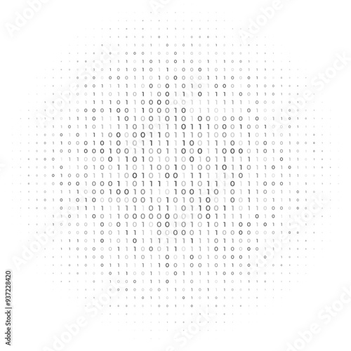 web tech white background with binary code algorithm numbers