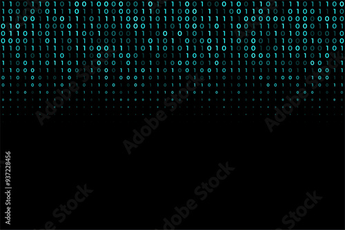 digital binary code tech matrix wallpaper with falling numbers design
