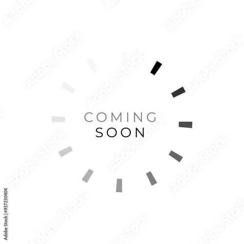 modern coming soon loading icon background design