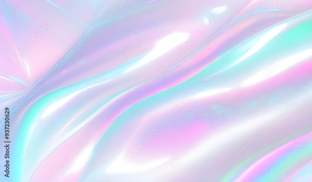 Holographic background seamless trendy iridescent light foil texture. Soft holographic pastel unicorn marble background pattern. Modern pearlescent blurry abstract swirl illustration.
Holographic background seamless trendy iridescent light foil texture. Soft holographic pastel unicorn marble background pattern. Modern pearlescent blurry abstract swirl illustration.