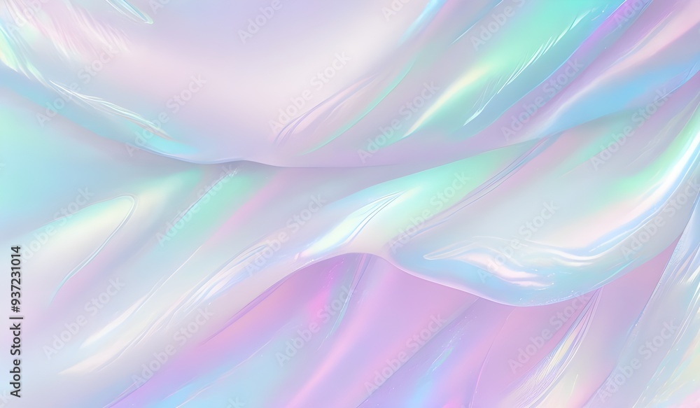 Holographic background seamless trendy iridescent light foil texture. Soft holographic pastel unicorn marble background pattern. Modern pearlescent blurry abstract swirl illustration.
Holographic background seamless trendy iridescent light foil texture. Soft holographic pastel unicorn marble background pattern. Modern pearlescent blurry abstract swirl illustration.
