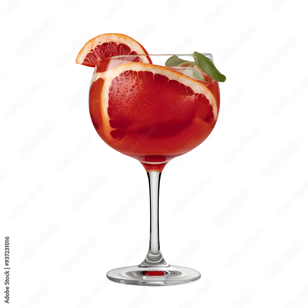 Isolated Blood Orange Ginger Cooler Cocktail Drink Glass on a Transparent Background, Png Format, 3d Cocktail Drink Glass Image Isolated Blood Orange Ginger Cooler Cocktail Drink Glass on a Transparent Background, Png Format, 3d Cocktail Drink Glass Image