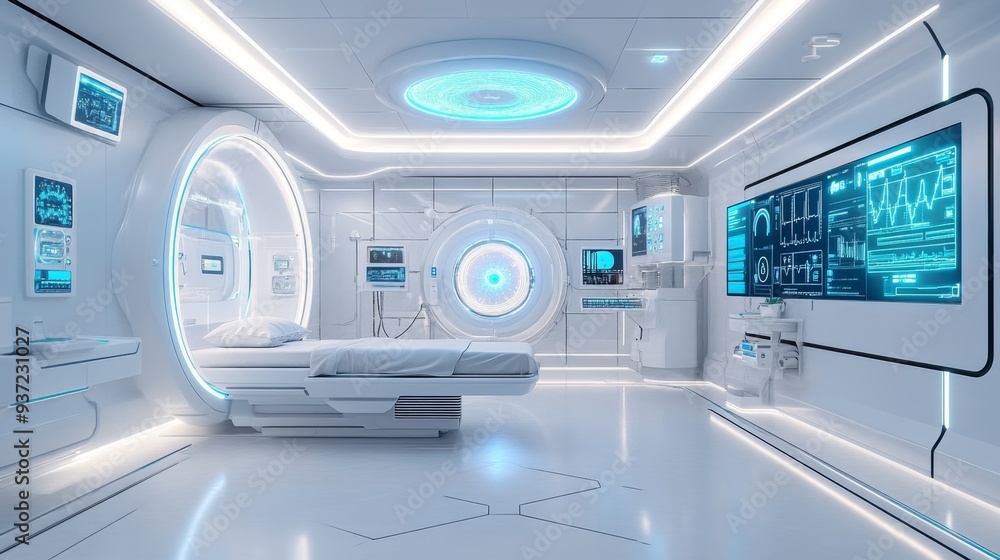 Futuristic Hospital Room. Futuristic Hospital Room.