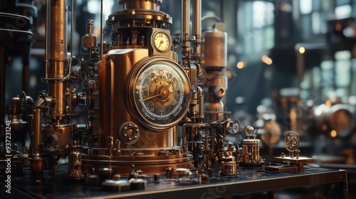 Steampunk Machine Close-up.