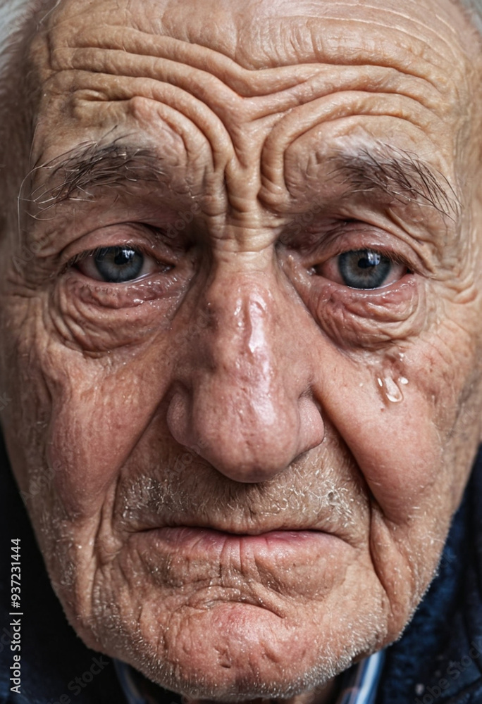 sad tired crying elderly grandpa, man with tears in his eyes, drama and problems, health worries or loneliness as mental issues, face close-up portrait sad tired crying elderly grandpa, man with tears in his eyes, drama and problems, health worries or loneliness as mental issues, face close-up portrait