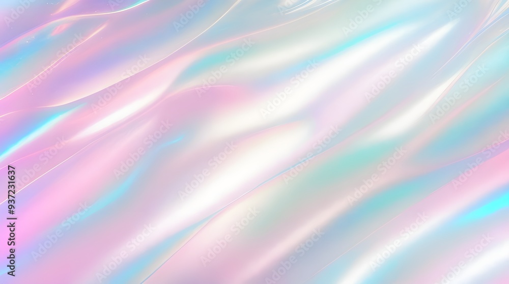 Holographic background seamless trendy iridescent light foil texture. Soft holographic pastel unicorn marble background pattern. Modern pearlescent blurry abstract swirl illustration.
Holographic background seamless trendy iridescent light foil texture. Soft holographic pastel unicorn marble background pattern. Modern pearlescent blurry abstract swirl illustration.