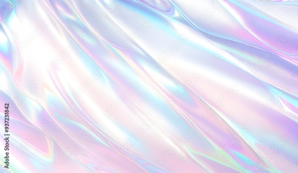 Holographic background seamless trendy iridescent light foil texture. Soft holographic pastel unicorn marble background pattern. Modern pearlescent blurry abstract swirl illustration.
Holographic background seamless trendy iridescent light foil texture. Soft holographic pastel unicorn marble background pattern. Modern pearlescent blurry abstract swirl illustration.