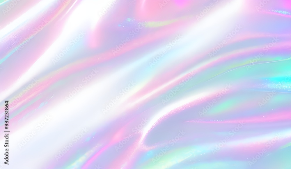 Holographic background seamless trendy iridescent light foil texture. Soft holographic pastel unicorn marble background pattern. Modern pearlescent blurry abstract swirl illustration.
Holographic background seamless trendy iridescent light foil texture. Soft holographic pastel unicorn marble background pattern. Modern pearlescent blurry abstract swirl illustration.