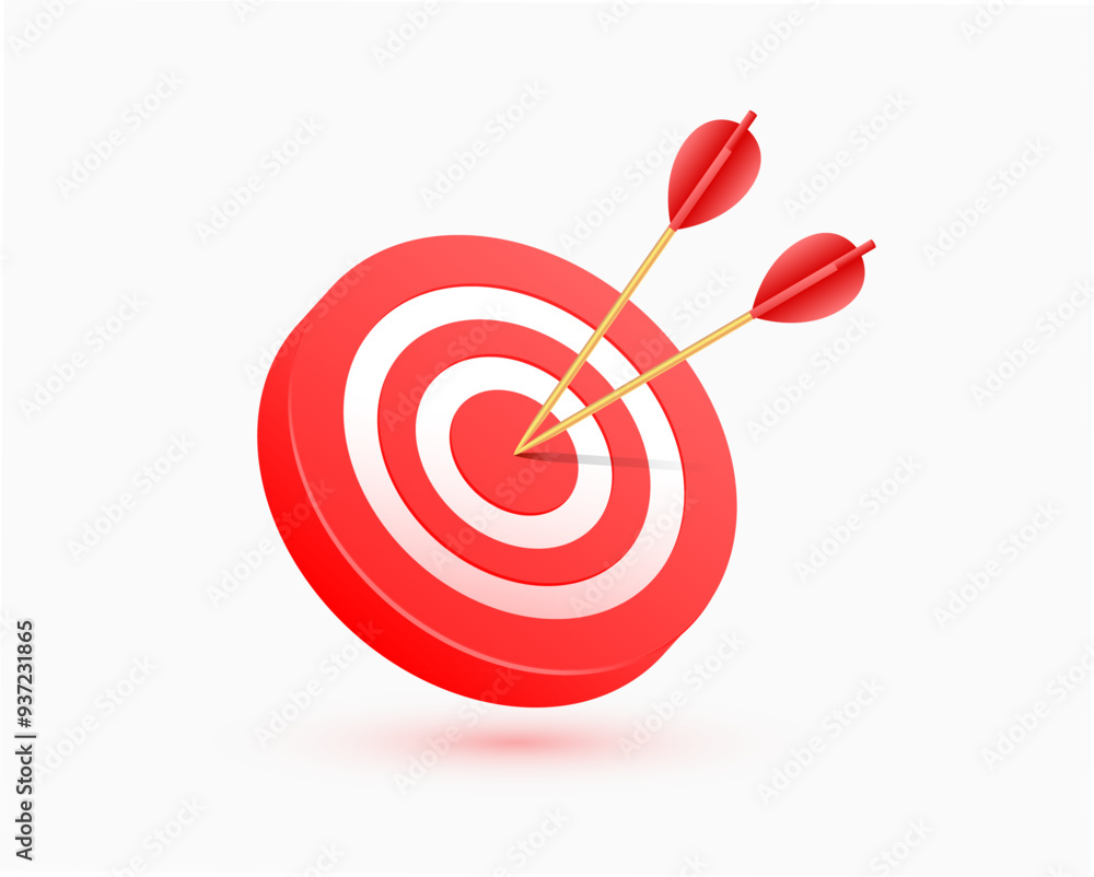 3d style bullseye board for business aim and achievement 3d style bullseye board for business aim and achievement