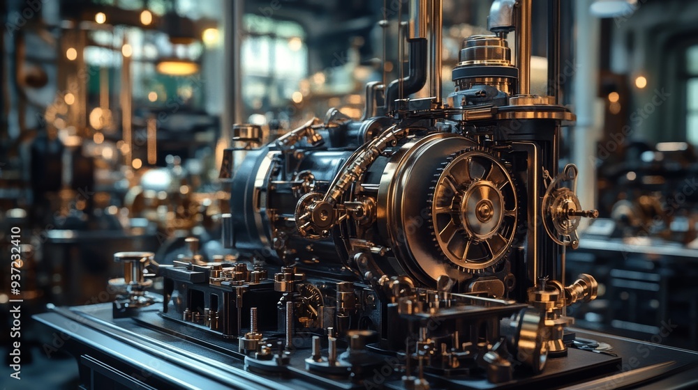 Steampunk Engine Closeup. Steampunk Engine Closeup.