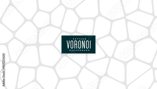 voronoi block structure pattern background with connected lines photo