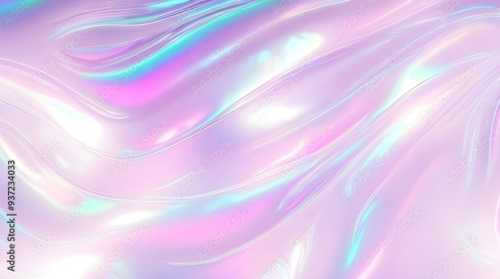 Holographic background seamless trendy iridescent light foil texture. Soft holographic pastel unicorn marble background pattern. Modern pearlescent blurry abstract swirl illustration.
Holographic background seamless trendy iridescent light foil texture. Soft holographic pastel unicorn marble background pattern. Modern pearlescent blurry abstract swirl illustration.