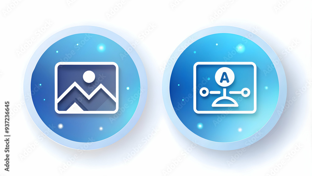 Photo Realistic as AI content curation and blog management concept as An AI content curation icon paired with a blog management icon representing the use of AI in managing and curating blog content id Photo Realistic as AI content curation and blog management concept as An AI content curation icon paired with a blog management icon representing the use of AI in managing and curating blog content id