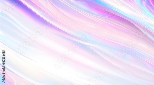 Holographic background seamless trendy iridescent light foil texture. Soft holographic pastel unicorn marble background pattern. Modern pearlescent blurry abstract swirl illustration. 