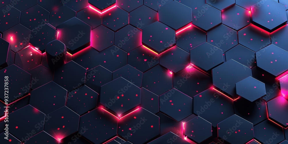 Abstract Neon Hexagon Pattern Abstract Neon Hexagon Pattern